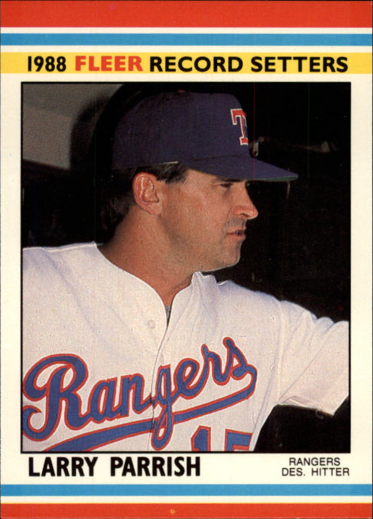 1988 Fleer Record Setters Baseball Cards       028      Larry Parrish